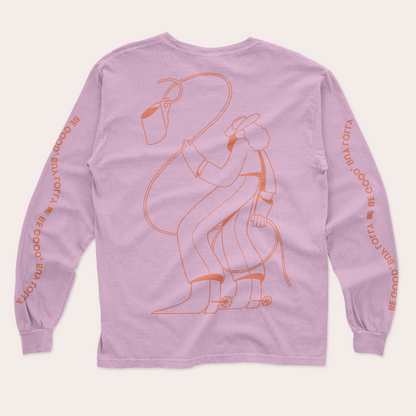 Cowgirl Lolly Lolly Ceramics long sleeve T-Shirt in a color named orchid.