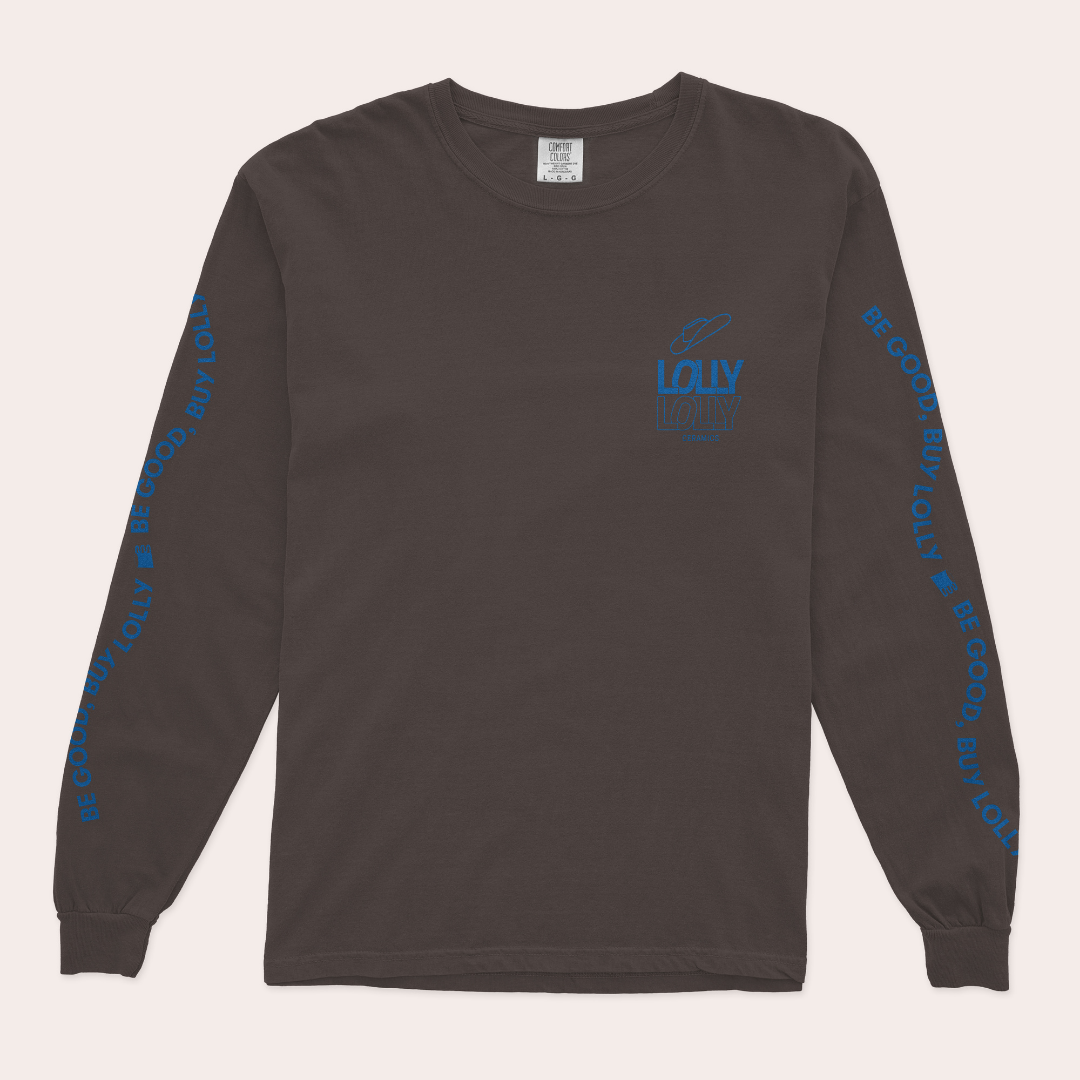 Cowgirl Lolly Lolly Ceramics long sleeve T-Shirt in a color named chocolate.