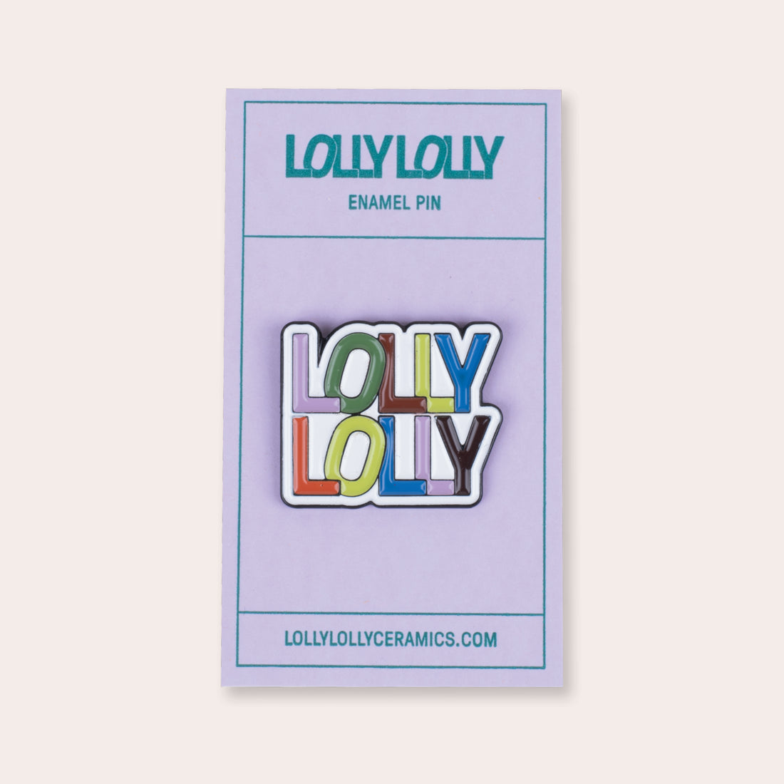 Lolly Lolly Stacked Logo Pin